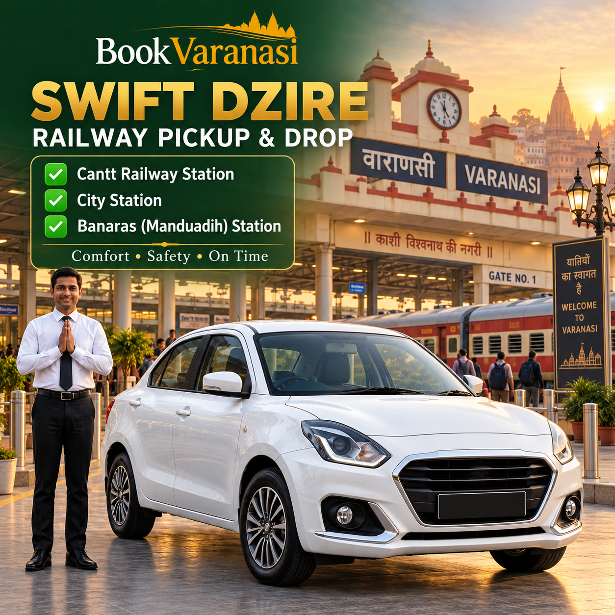 Abhi Railway Station Pickup & Drop — Airport & Railway Pickup in Varanasi