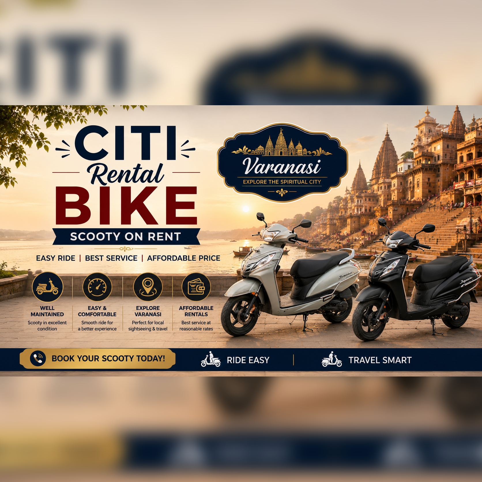 Citi Rental Bike | Scooty on Rent Varanasi — Bike & Scooty Rental in Varanasi